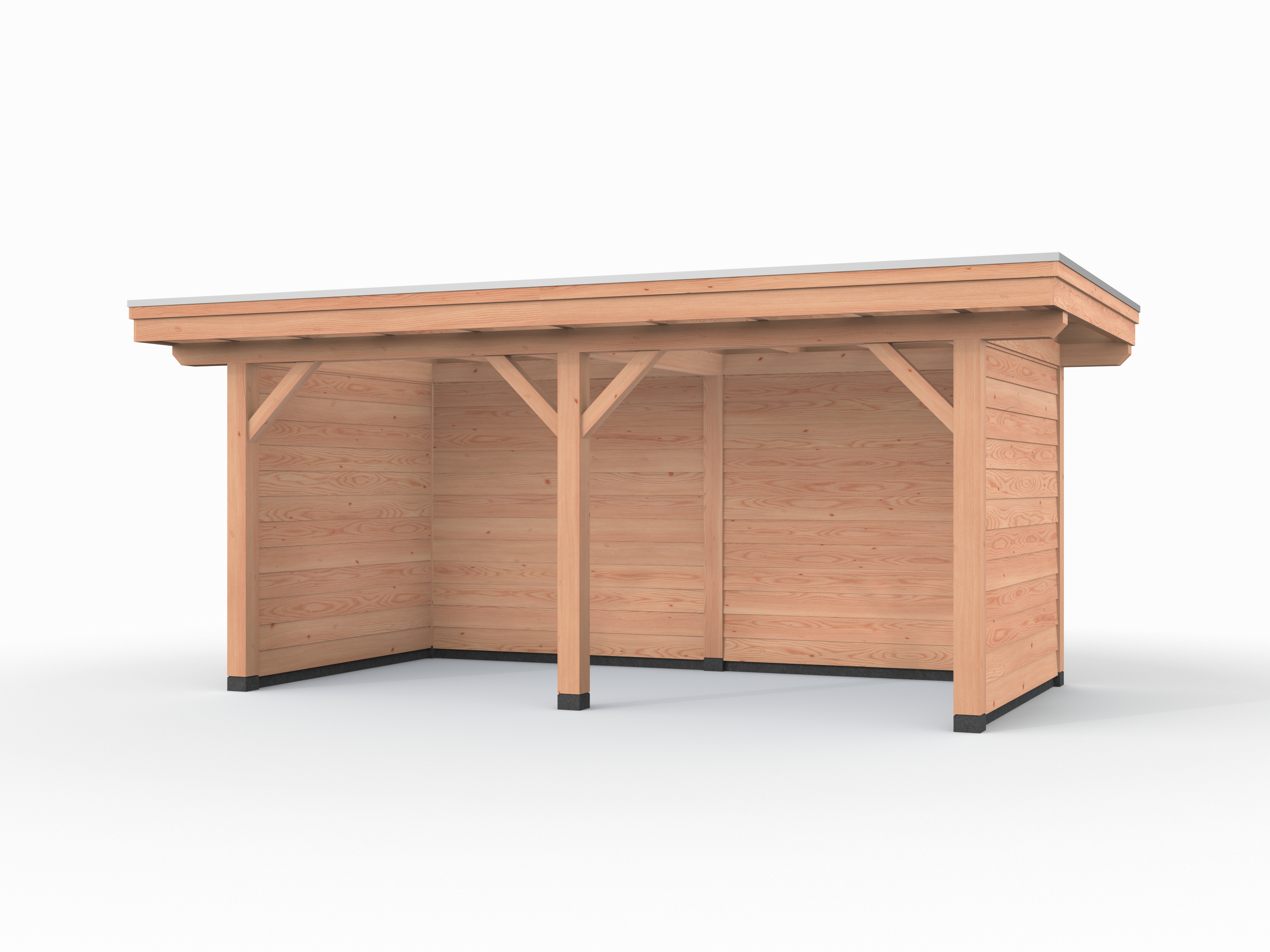 Douglas overkapping, 500 x 300, met achterwand en twee zijwanden, Westwood Vrijbuiter Basic - Afbeelding 5
